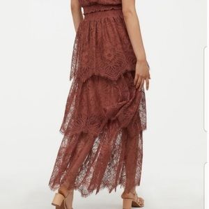 Lace maxi skirt